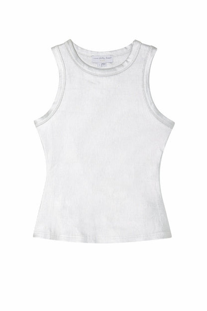 Silver Ribbed Tank Top | Never Fully Dressed Hot Sale