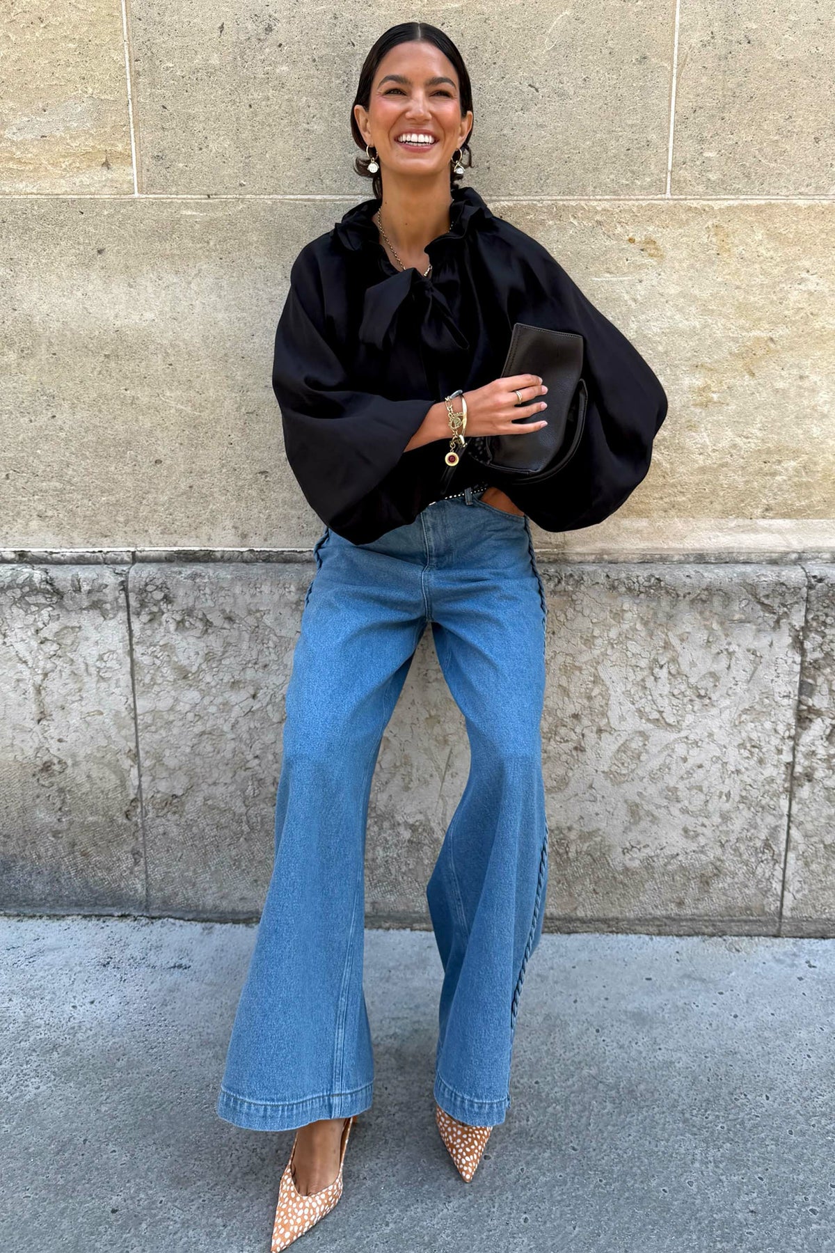 Black Ruffle Shirt | Never Fully Dressed Smart Buy