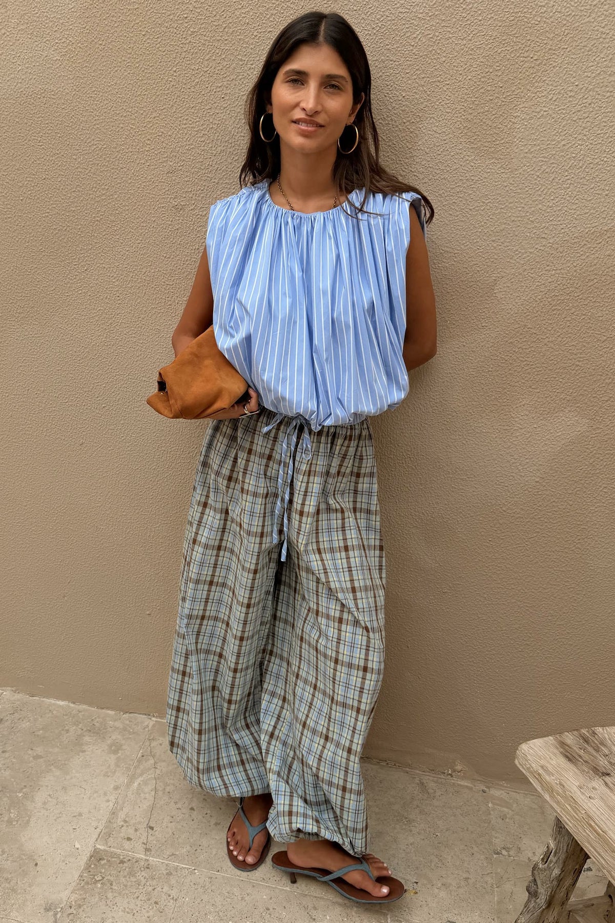 Blue Stripe Bubble Top | Never Fully Dressed Everyday