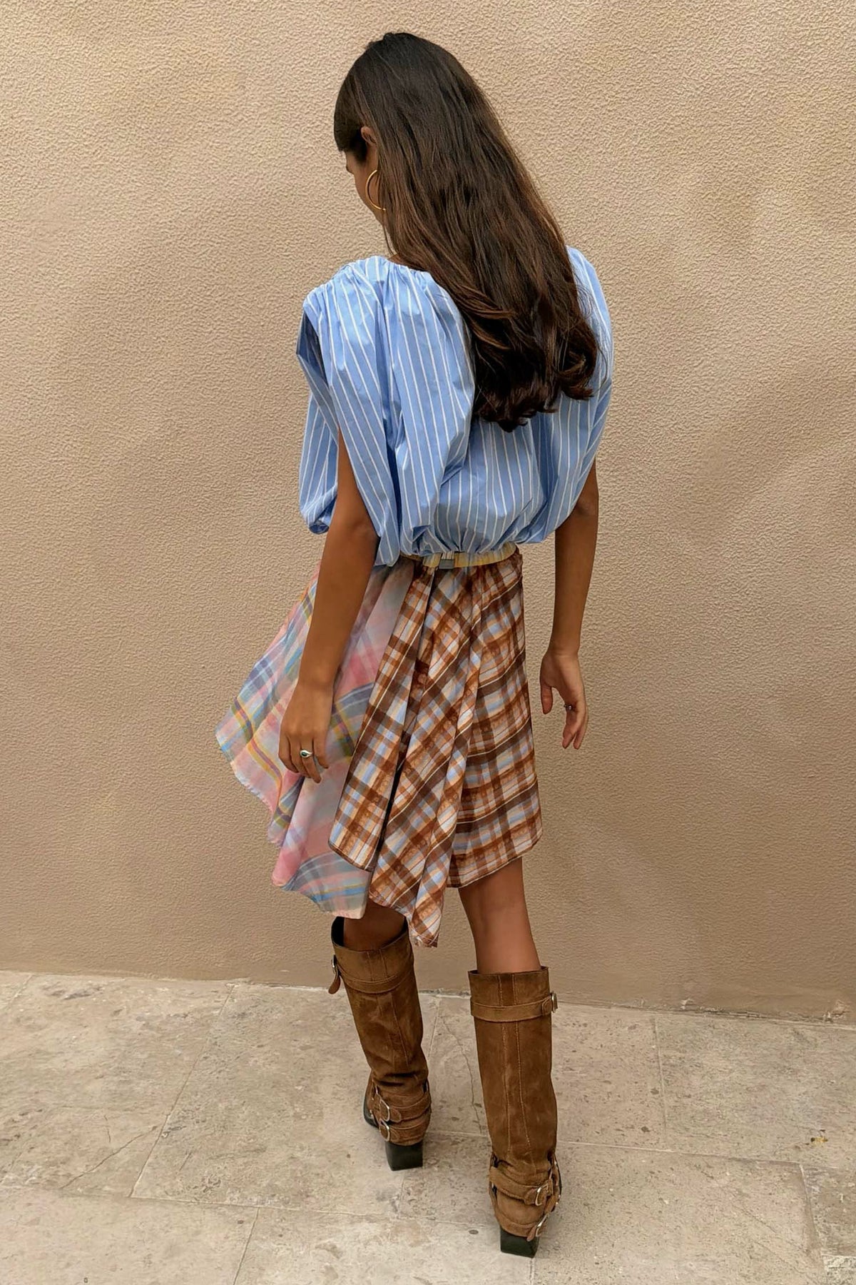 Blue Stripe Bubble Top | Never Fully Dressed Everyday