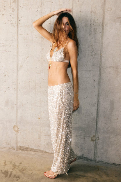 Silver Sequin Bra  Partywear | Never Fully Dressed Essential