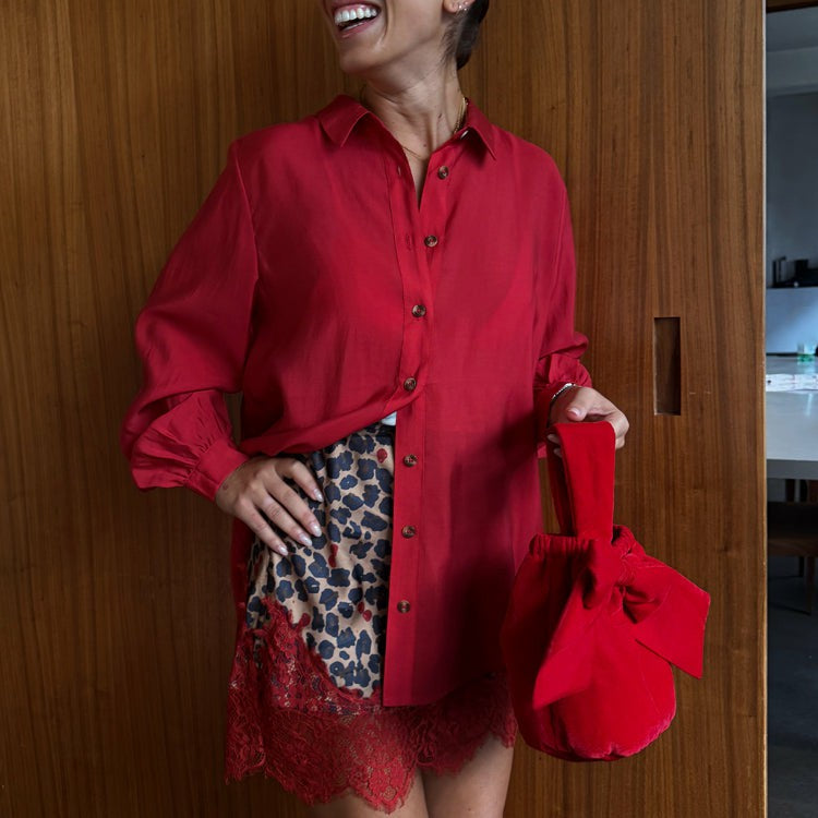 Cherry Red Miley Shirt - Multi-wear | Never Fully Dressed Great Value