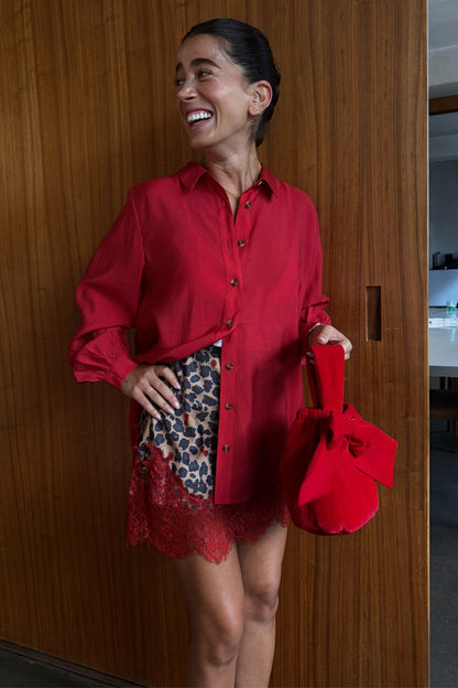 Cherry Red Miley Shirt - Multi-wear | Never Fully Dressed Great Value