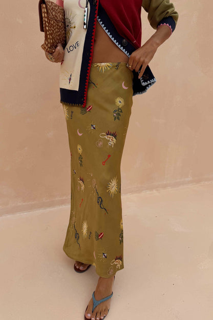 Olive Mystical Dorris Skirt | Never Fully Dressed Value