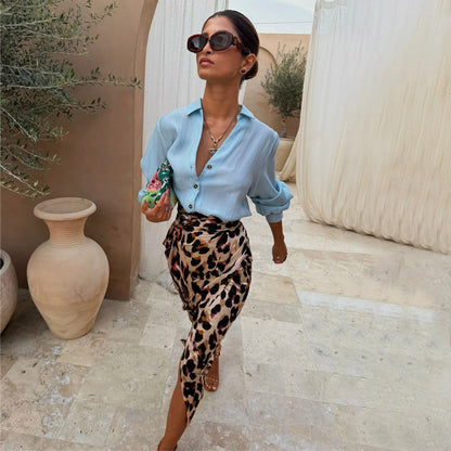 Brown Leopard Jaspre Skirt | Never Fully Dressed Best Seller