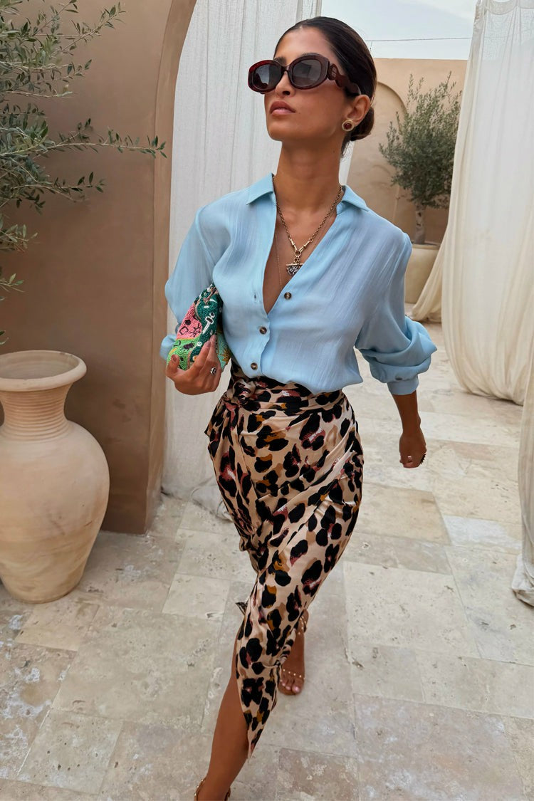 Brown Leopard Jaspre Skirt | Never Fully Dressed Best Seller