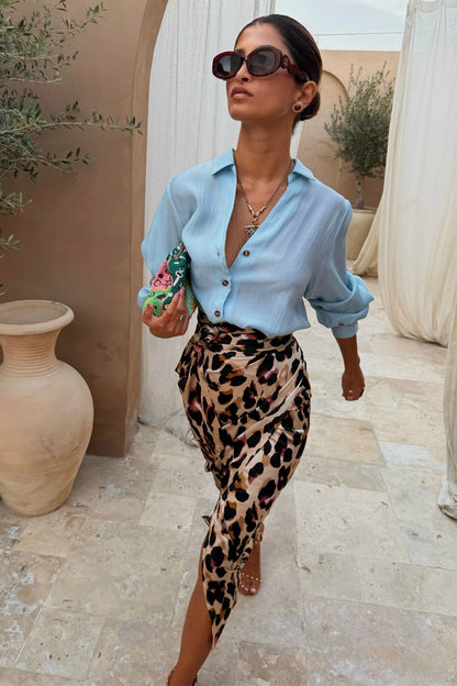 Brown Leopard Jaspre Skirt | Never Fully Dressed Best Seller
