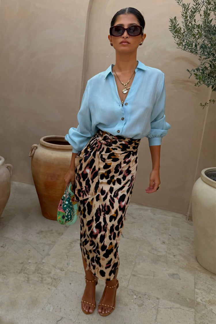 Brown Leopard Jaspre Skirt | Never Fully Dressed Best Seller
