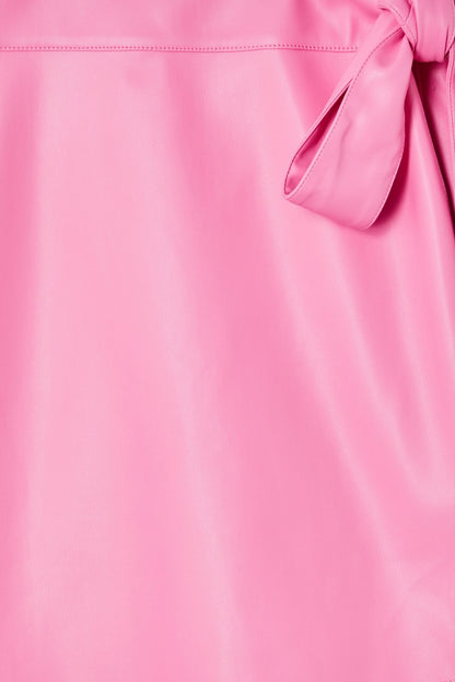 Pink Vegan Leather Mini Jaspre Skirt | Never Fully Dressed Trusted