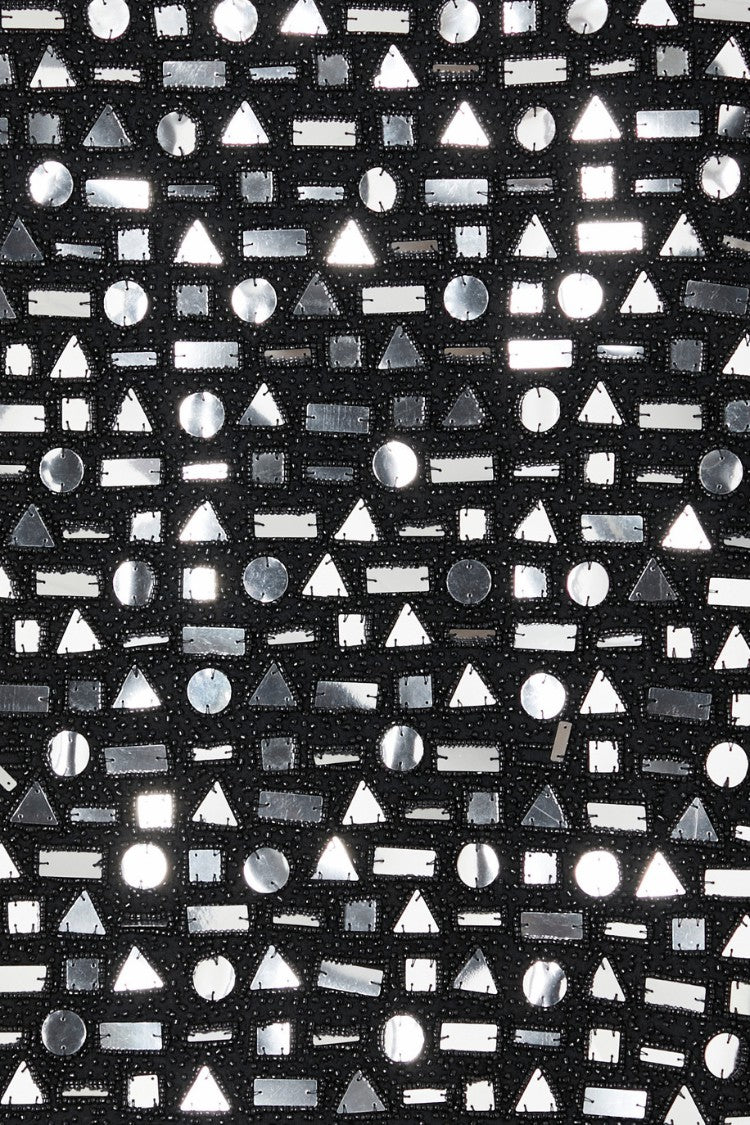 Black Beaded Mirror Skirt | Never Fully Dressed Exclusive