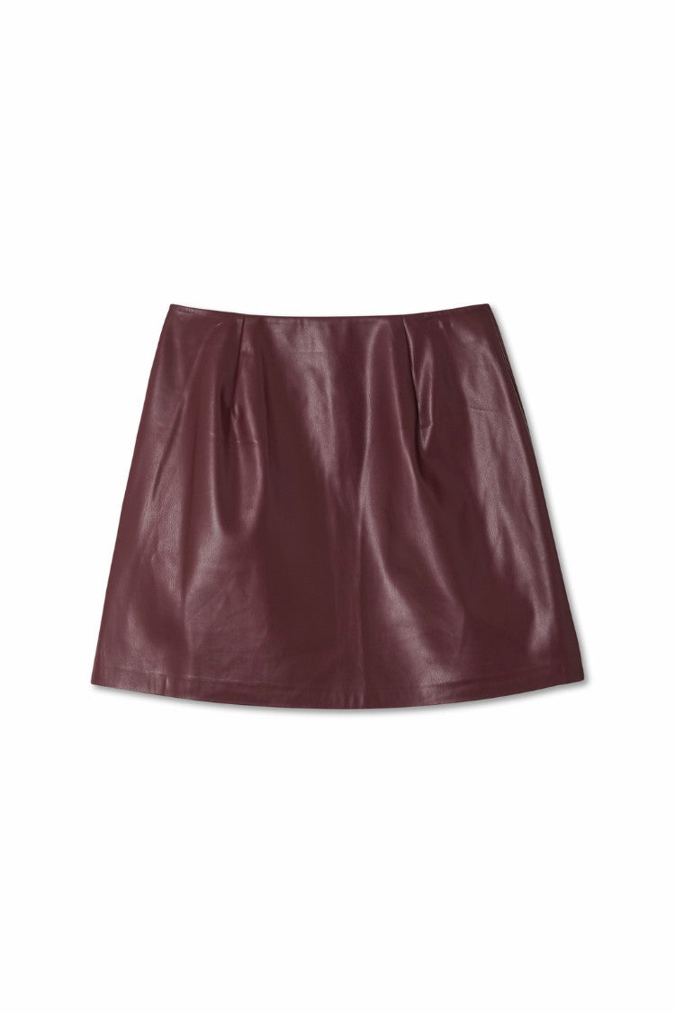 Burgundy Mini Kilt Skirt | Never Fully Dressed Featured