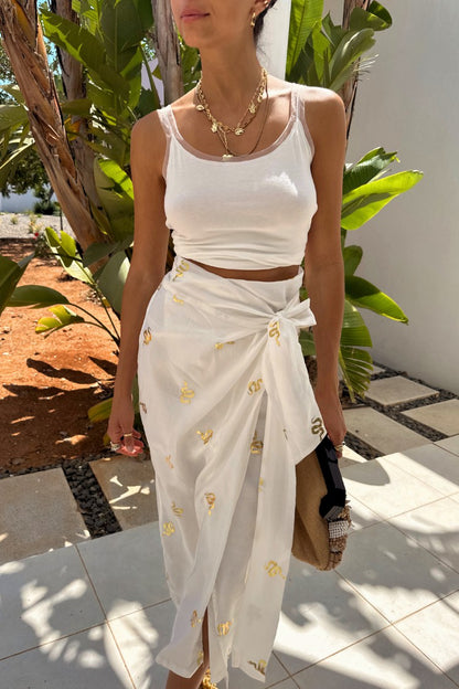 Gold Snake Jaspre Wrap Skirt | Never Fully Dressed Customer Favorite