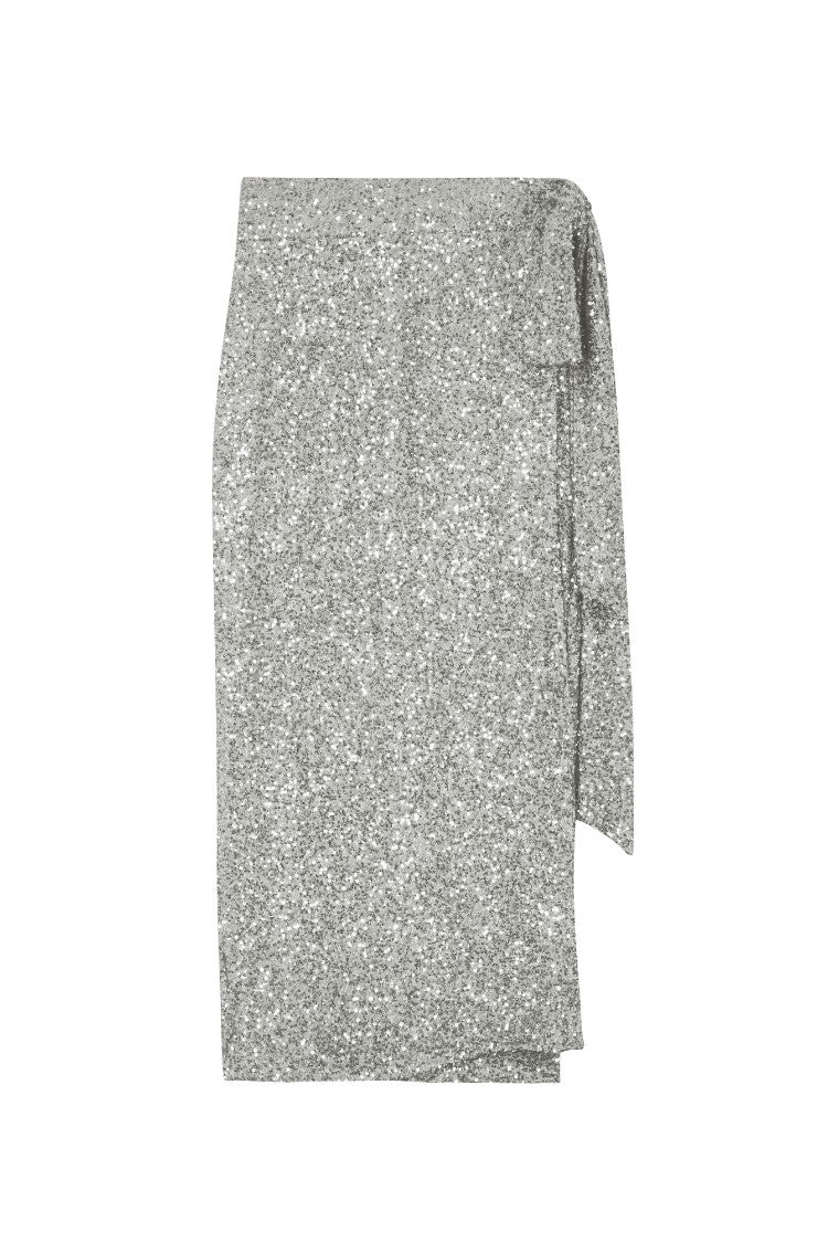 Silver Sequin Maxi Wrap Jaspre Skirt | Never Fully Dressed Sale