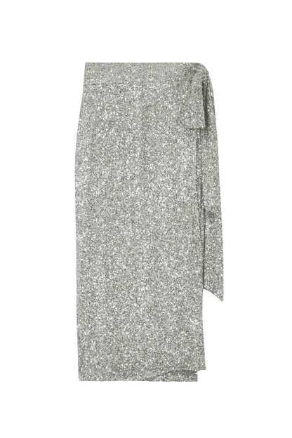 Silver Sequin Maxi Wrap Jaspre Skirt | Never Fully Dressed Sale