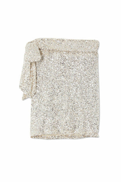 Silver Sequin Mini Jaspre Skirt | Never Fully Dressed Customer Favorite