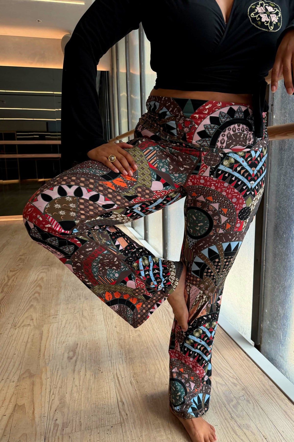 Mosaic Wide Leg Legging | Never Fully Dressed Smart Buy