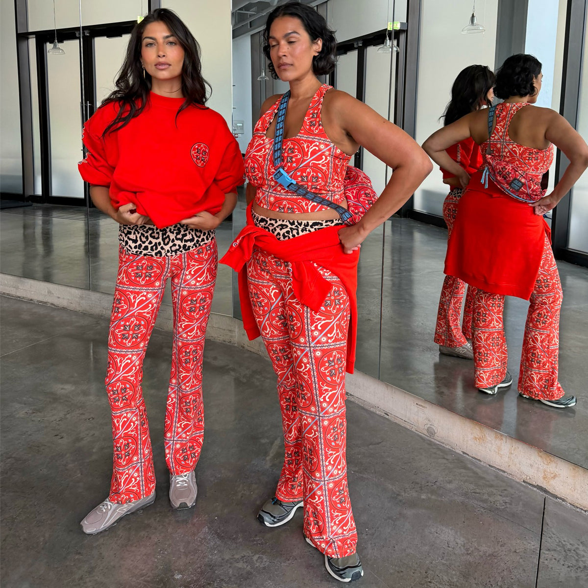 Red Paisley Wide Leg Legging | Never Fully Dressed Special Offer