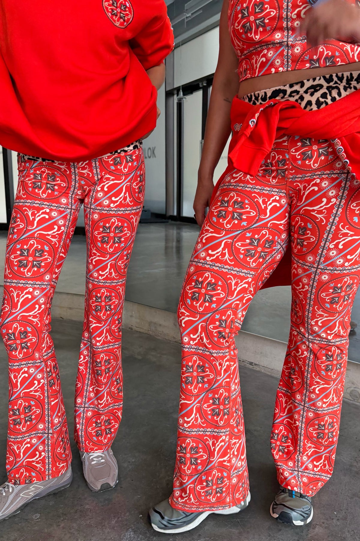Red Paisley Wide Leg Legging | Never Fully Dressed Special Offer