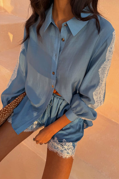 Blue Lace Maeva Shorts | Never Fully Dressed Value