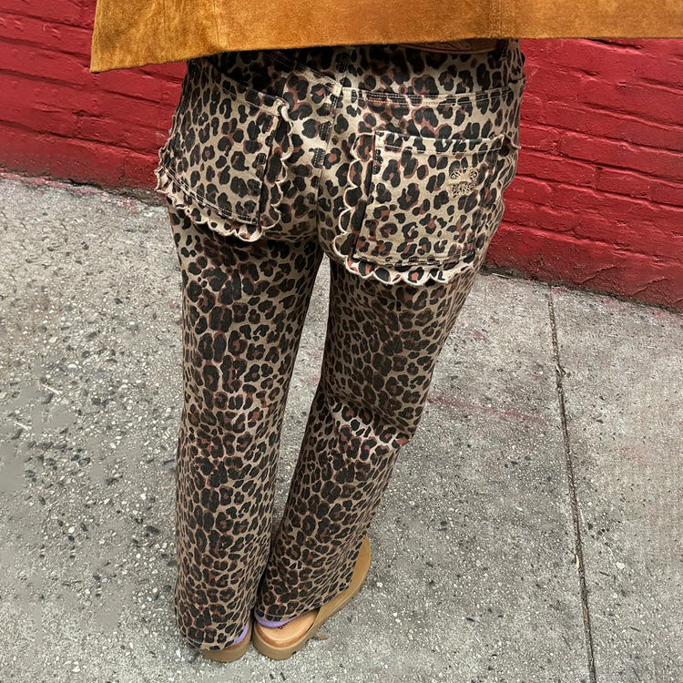 Leopard Lucia Scallop Detail Jeans | Never Fully Dressed Quality