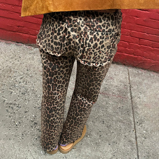 Leopard Lucia Scallop Detail Jeans | Never Fully Dressed Quality
