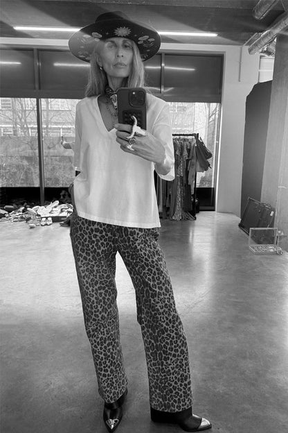 Leopard Lucia Scallop Detail Jeans | Never Fully Dressed Quality