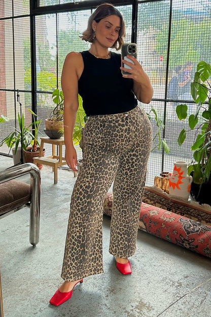 Leopard Lucia Scallop Detail Jeans | Never Fully Dressed Quality