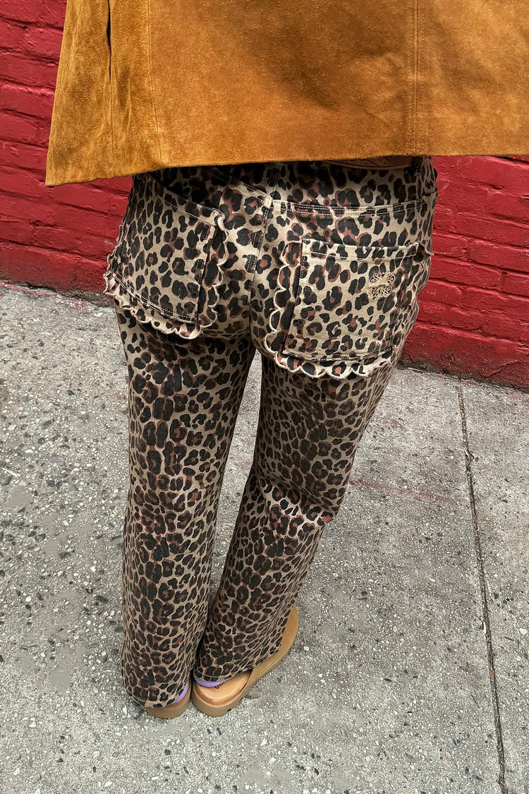 Leopard Lucia Scallop Detail Jeans | Never Fully Dressed Quality