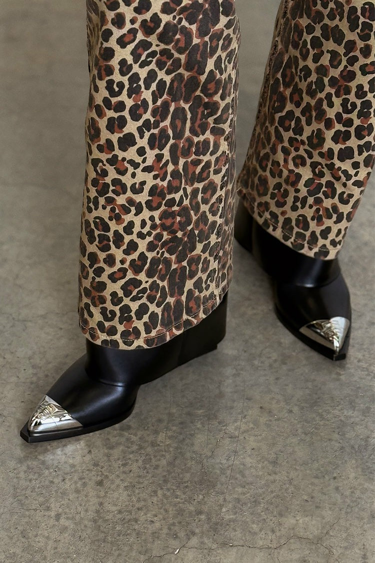 Leopard Lucia Scallop Detail Jeans | Never Fully Dressed Quality