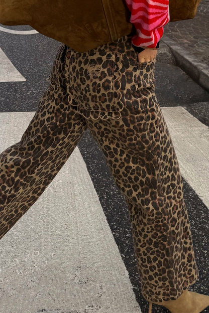 Leopard Lucia Scallop Detail Jeans | Never Fully Dressed Quality