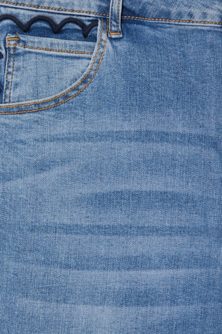 Denim Flare Scallop Jean | Never Fully Dressed Best Price