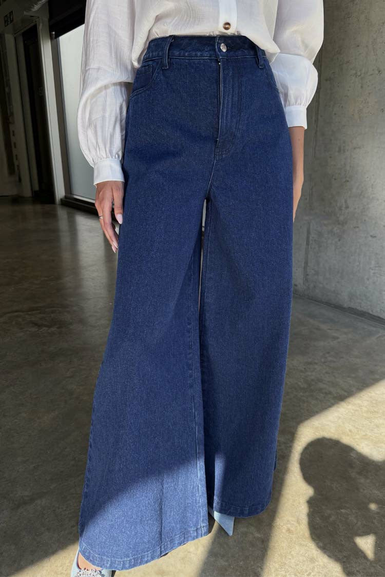Blue Denim Pallazzo Jan Jean | Never Fully Dressed Exclusive