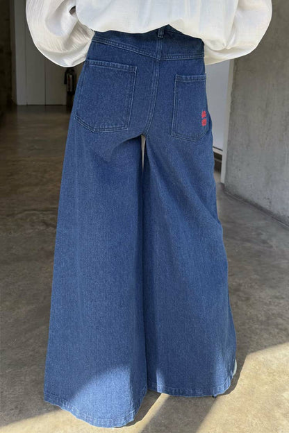 Blue Denim Pallazzo Jan Jean | Never Fully Dressed Exclusive