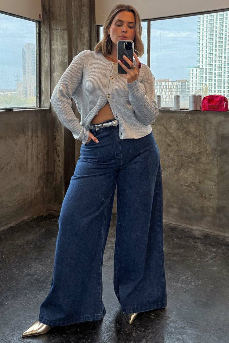 Blue Denim Pallazzo Jan Jean | Never Fully Dressed Exclusive