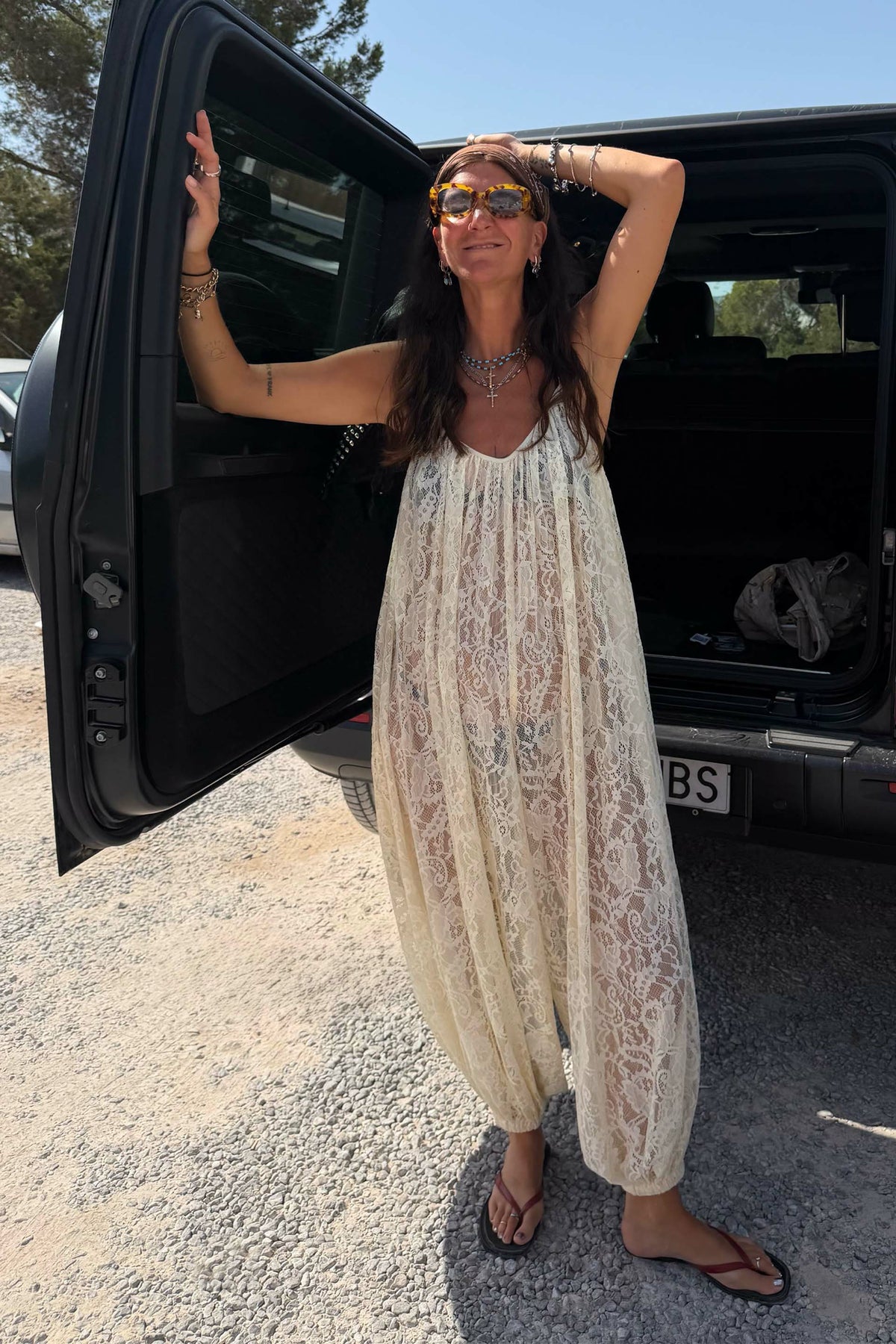 Cream Lace Balloon Jumpsuit | Never Fully Dressed Great Value
