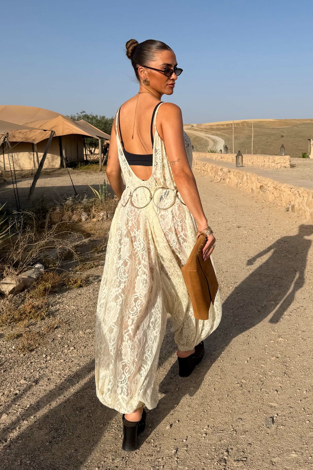 Cream Lace Balloon Jumpsuit | Never Fully Dressed Great Value