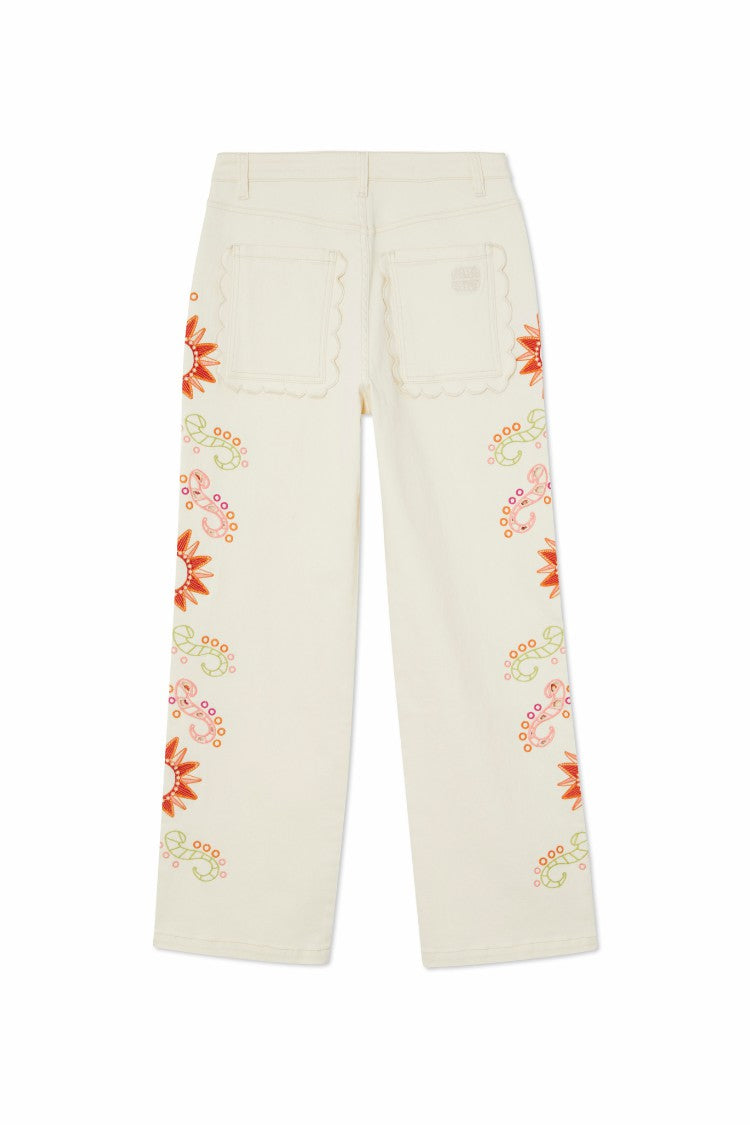 Ecru Enchanted Cut Work Scallop Jeans | Never Fully Dressed Recommended