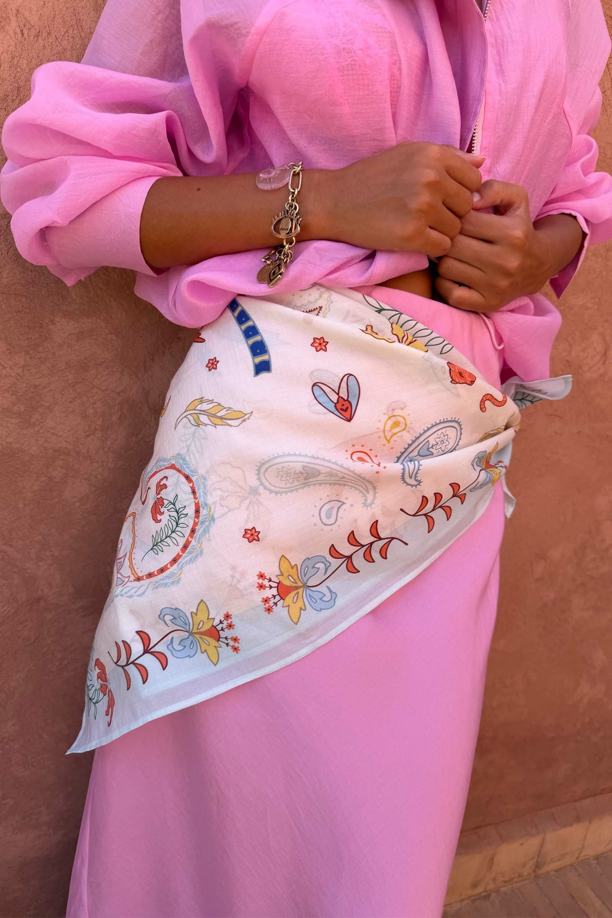 Cream Tigress Print Bandana | Never Fully Dressed Classic