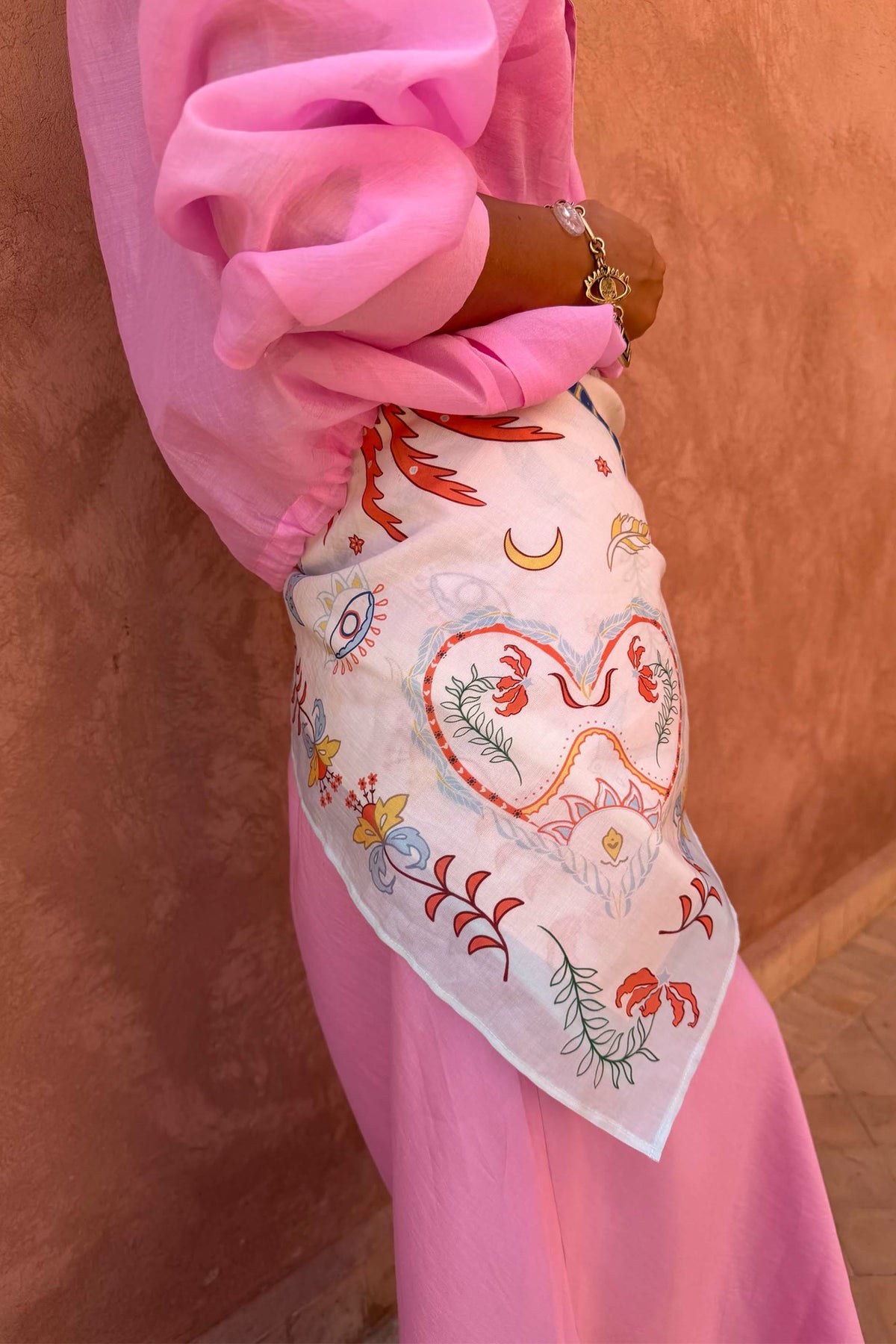 Cream Tigress Print Bandana | Never Fully Dressed Classic