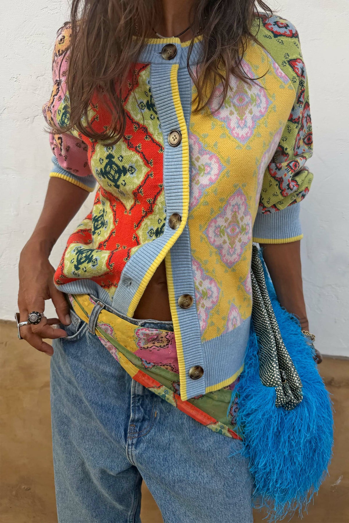 Pink Mix Tile Large Scarf | Never Fully Dressed Discount