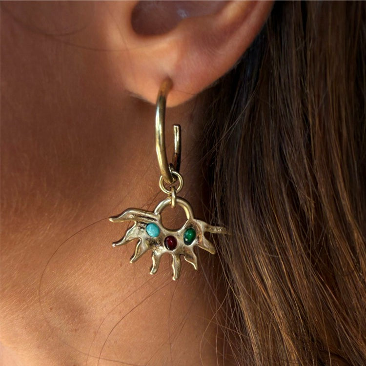 Deloris Sun Hoop Earrings - Limited Edition - Never Fully Dressed | Never Fully Dressed New