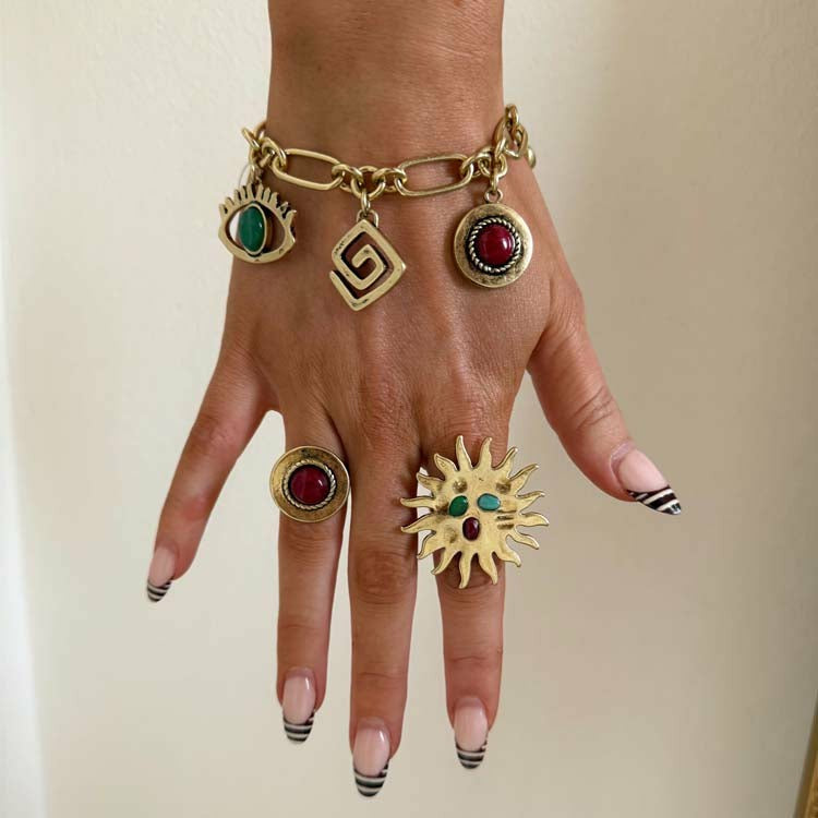 Deloris Charm Bracelet in Brushed Gold - Limited Edition - Never Fully Dressed | Never Fully Dressed Quality