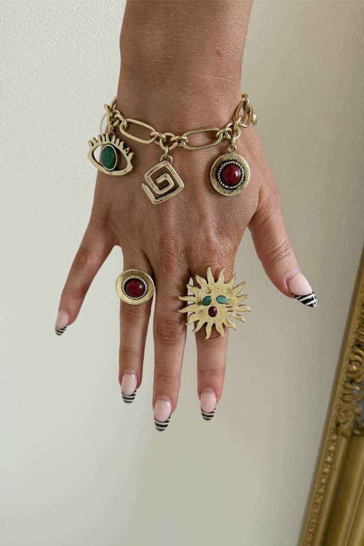 Deloris Charm Bracelet in Brushed Gold - Limited Edition - Never Fully Dressed | Never Fully Dressed Quality