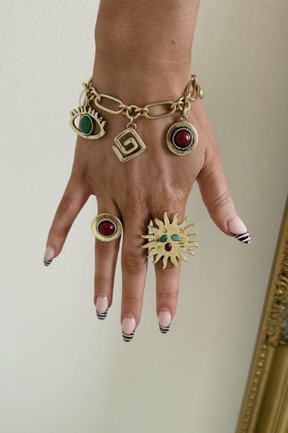 Deloris Charm Bracelet in Brushed Gold - Limited Edition - Never Fully Dressed | Never Fully Dressed Quality