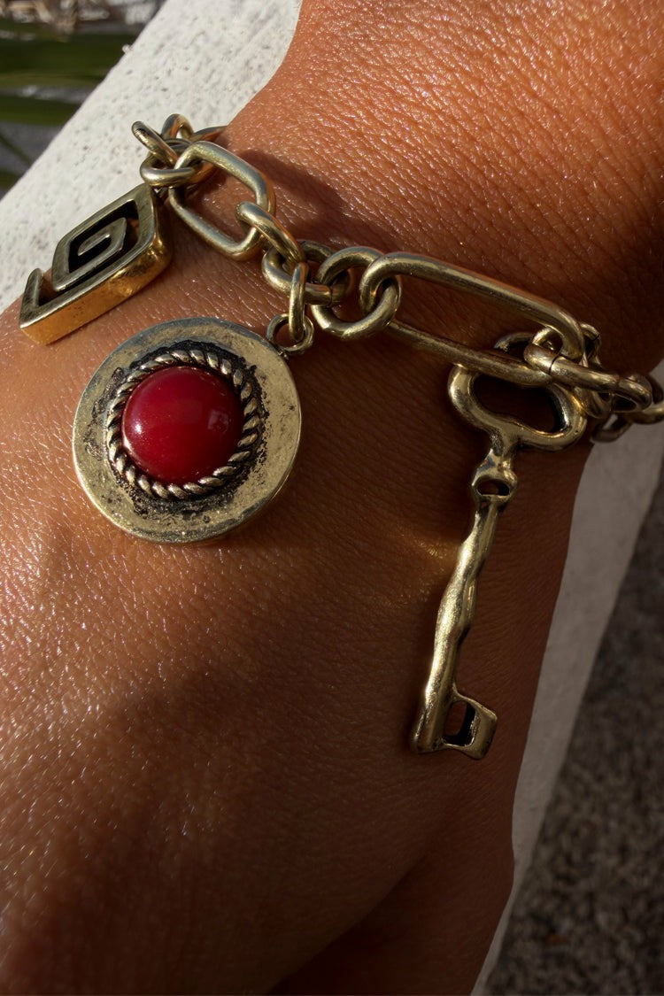 Deloris Charm Bracelet in Brushed Gold - Limited Edition - Never Fully Dressed | Never Fully Dressed Quality