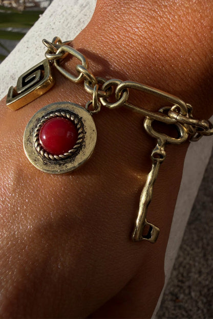 Deloris Charm Bracelet in Brushed Gold - Limited Edition - Never Fully Dressed | Never Fully Dressed Quality