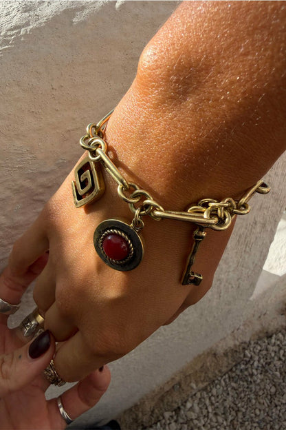 Deloris Charm Bracelet in Brushed Gold - Limited Edition - Never Fully Dressed | Never Fully Dressed Quality
