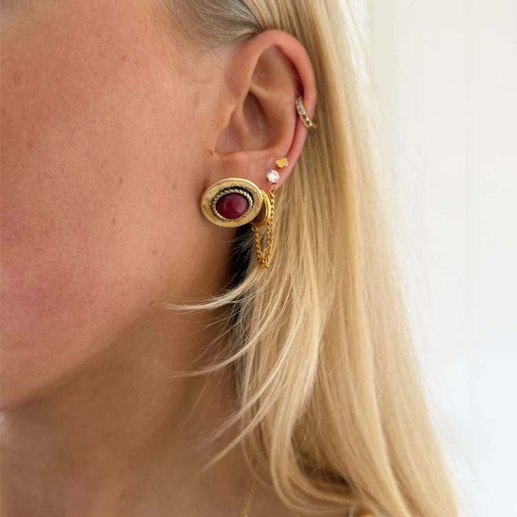 Deloris Red Circle Earrings - Limited Edition - Never Fully Dressed | Never Fully Dressed Trending