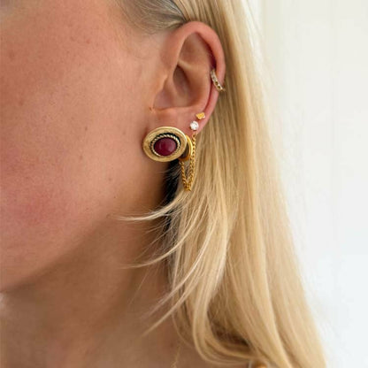 Deloris Red Circle Earrings - Limited Edition - Never Fully Dressed | Never Fully Dressed Trending