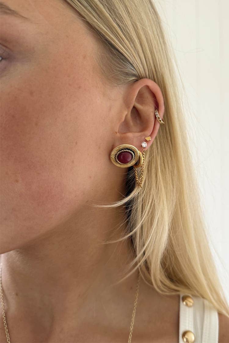 Deloris Red Circle Earrings - Limited Edition - Never Fully Dressed | Never Fully Dressed Trending